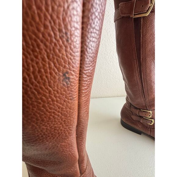 Naturalizer Johanna Brown Leather Knee High Riding Boots Wide Shaft Size 7.5 - Picture 8 of 12